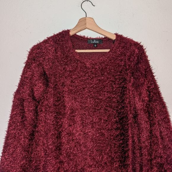 Lulus Couldn't Be Sweeter Fuzzy Knit Sweater Dress - Picture 5 of 9
